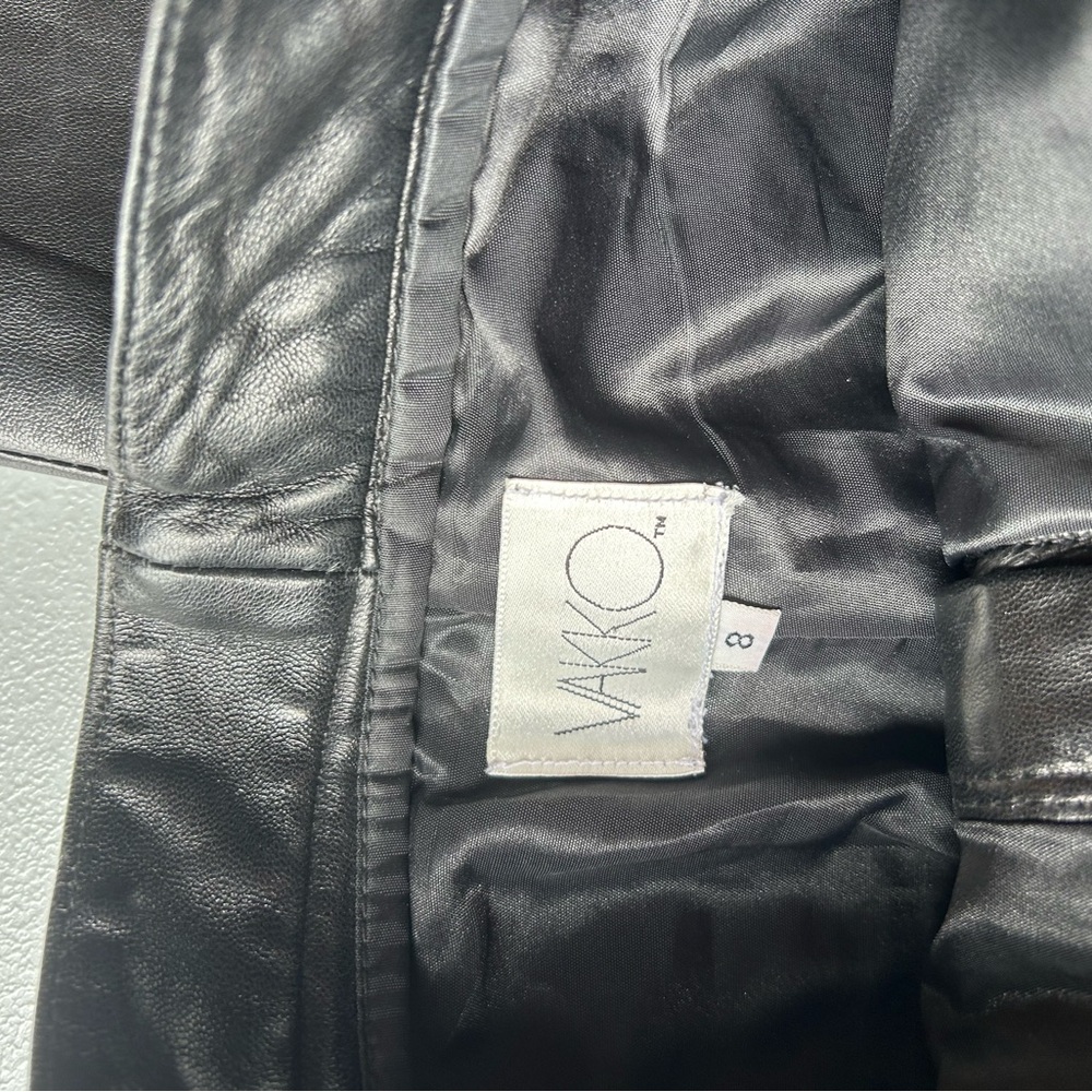 Vakko Black Leather Trousers - Picture 3 of 15
